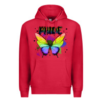Cardinal rainbow butterfly pride lgbtq Premium Hoodie - MaliasSmallBusiness