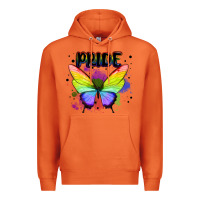 Carrot rainbow butterfly pride lgbtq Premium Hoodie - MaliasSmallBusiness