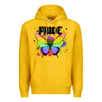 Lemon rainbow butterfly pride lgbtq Premium Hoodie - MaliasSmallBusiness