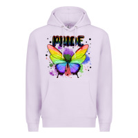 Lilac rainbow butterfly pride lgbtq Premium Hoodie - MaliasSmallBusiness