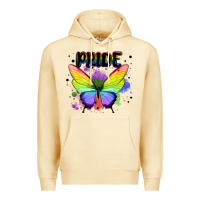 Pina Colada rainbow butterfly pride lgbtq Premium Hoodie - MaliasSmallBusiness