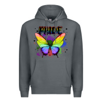 Rock rainbow butterfly pride lgbtq Premium Hoodie - MaliasSmallBusiness