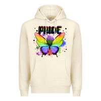 Sandshell rainbow butterfly pride lgbtq Premium Hoodie - MaliasSmallBusiness