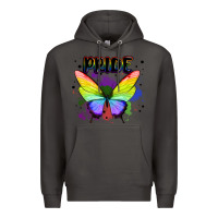 Smoke rainbow butterfly pride lgbtq Premium Hoodie - MaliasSmallBusiness