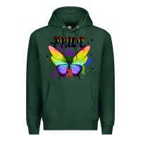 Sports Green rainbow butterfly pride lgbtq Premium Hoodie - MaliasSmallBusiness
