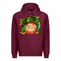 Burgundy st patricks elf Premium Hoodie - AdoDesignShop
