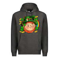 Charcoal Heather st patricks elf Premium Hoodie - AdoDesignShop