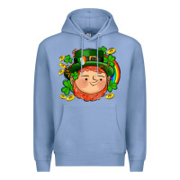 Colony Blue st patricks elf Premium Hoodie - AdoDesignShop