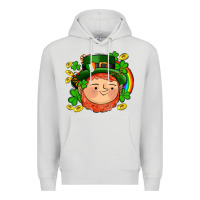 Dove Grey st patricks elf Premium Hoodie - AdoDesignShop