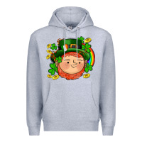 Heather Grey st patricks elf Premium Hoodie - AdoDesignShop