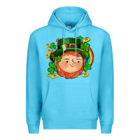 Ocean Blue st patricks elf Premium Hoodie - AdoDesignShop