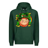 Sports Green st patricks elf Premium Hoodie - AdoDesignShop