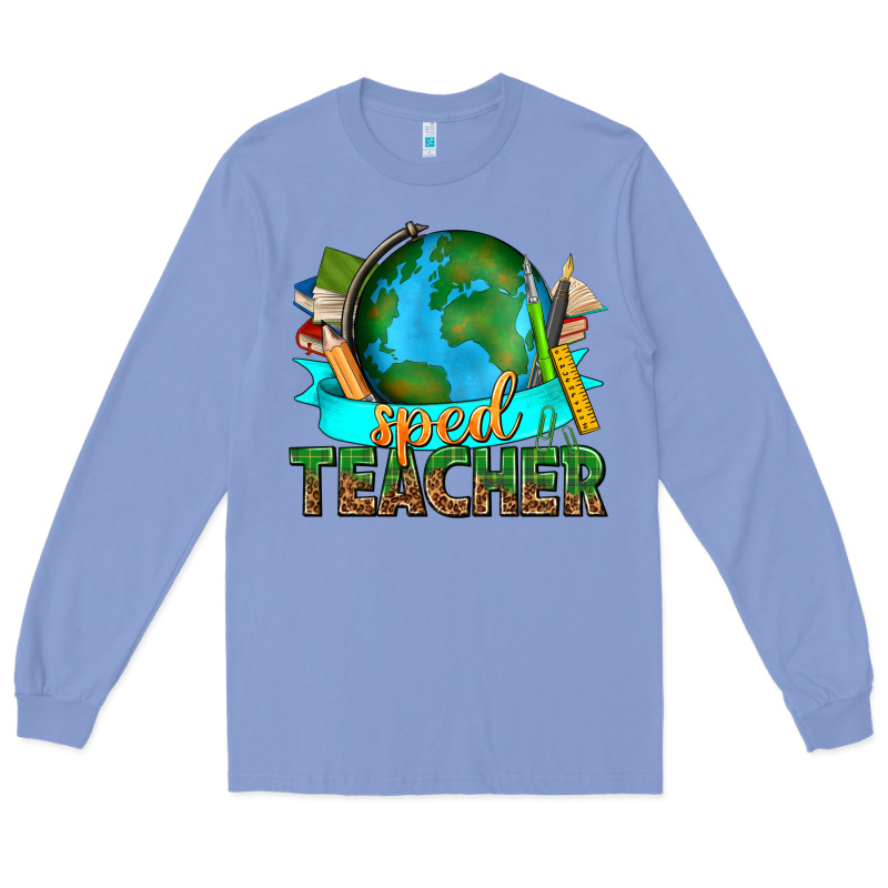 Sped Teacher With Earth Globe Long Sleeve Tee by texasbilliewilder | Teevron