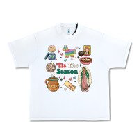 White tis the season Urban Heavy Tee - MaliasSmallBusiness