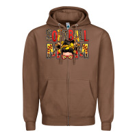 Chestnut softball mom messy bun Zipper Hoodie - Zillion Design Studio