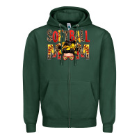 Sports Green softball mom messy bun Zipper Hoodie - Zillion Design Studio