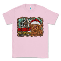 Bubblegum Pink merry Christmas highland cow Classic Tee - RanaPortraitStore