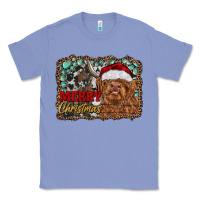 Colony Blue merry Christmas highland cow Classic Tee - RanaPortraitStore