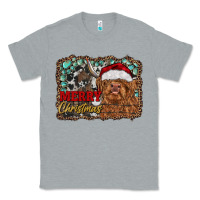 Heather Grey merry Christmas highland cow Classic Tee - RanaPortraitStore