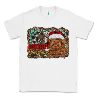 White merry Christmas highland cow Classic Tee - RanaPortraitStore