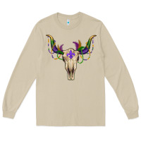 Mushroom mardi gras bullskull Long Sleeve Tee - RanaPortraitStore