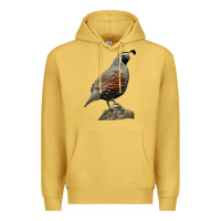 Antique Gold California Quail Bird Premium Hoodie - RanaPortraitStore