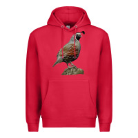 Cardinal California Quail Bird Premium Hoodie - RanaPortraitStore