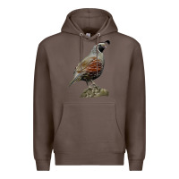 Coffee California Quail Bird Premium Hoodie - RanaPortraitStore