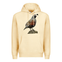 Pina Colada California Quail Bird Premium Hoodie - RanaPortraitStore