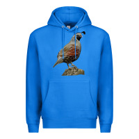 True Royal California Quail Bird Premium Hoodie - RanaPortraitStore