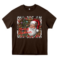 Chocolate Brown merry Christmas Heavy Core Tee - CowhideDigitalArt
