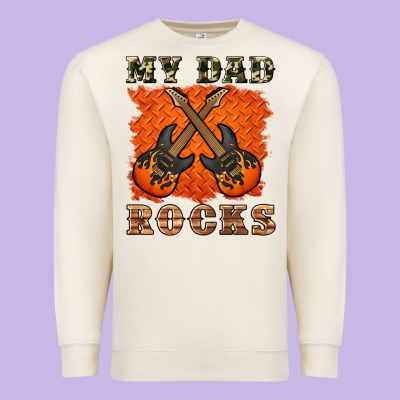 My Dad Rock Premium Sweatshirt Designed By Artiststas