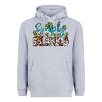 Heather Grey simply blessed Heavyweight Hoodie - JahusDesignShop