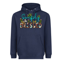 Navy simply blessed Heavyweight Hoodie - JahusDesignShop