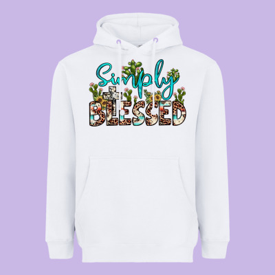 Simply Blessed Heavyweight Hoodie Designed By Jahusdesignshop
