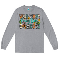 Heather Grey wild west long live cowboys Long Sleeve Tee - Zillion Design Studio