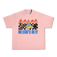 Salmon mama's boy Urban Heavy Tee - MaliasSmallBusiness