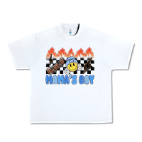 White mama's boy Urban Heavy Tee - MaliasSmallBusiness