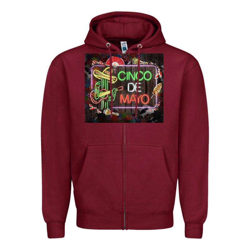 Cinco De Mayo Cactus Tumbler 3 Zipper Hoodie by CTS Tumbler Store | Teevron