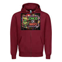 Burgundy cinco de mayo cactus tumbler 3 Zipper Hoodie - CTS Tumbler Store