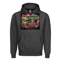 Charcoal Heather cinco de mayo cactus tumbler 3 Zipper Hoodie - CTS Tumbler Store