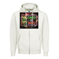Oatmeal Heather cinco de mayo cactus tumbler 3 Zipper Hoodie - CTS Tumbler Store