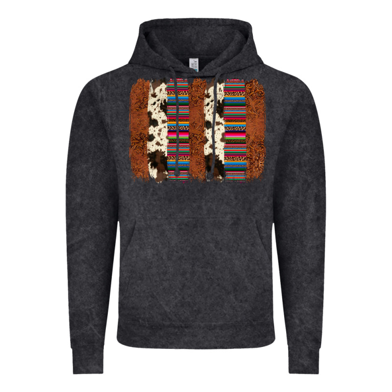 Serape Cowhide  Brushstroke Vintage Hoodie by AdoDesignShop | Teevron