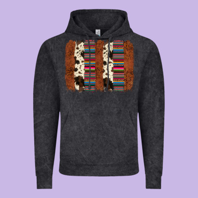 Serape Cowhide  Brushstroke Vintage Hoodie Designed By Adodesignshop