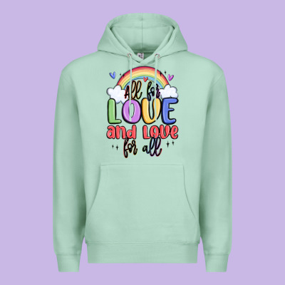 All For Love And Love For All Premium Hoodie Designed By Maliassmallbusiness
