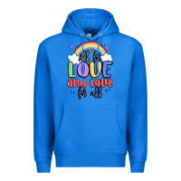 True Royal all for love and love for all Premium Hoodie - MaliasSmallBusiness