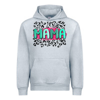 Heather Grey mama leopard Urban Hoodie - MaliasSmallBusiness