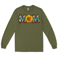 Army Green mom sunflower Long Sleeve Tee - Zillion Design Studio