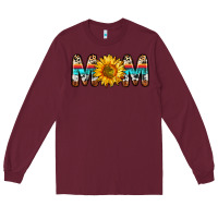 Burgundy mom sunflower Long Sleeve Tee - Zillion Design Studio