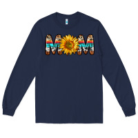 Navy mom sunflower Long Sleeve Tee - Zillion Design Studio